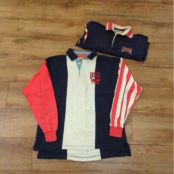 VTG Dehen Ford USA Men's Medium / Large Button Up Shirt Colorblock America Y2K - Picture 2 of 12